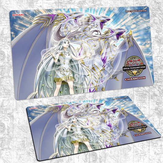 Blue-Eyes Spirit x Maiden of White | Custom Playmat